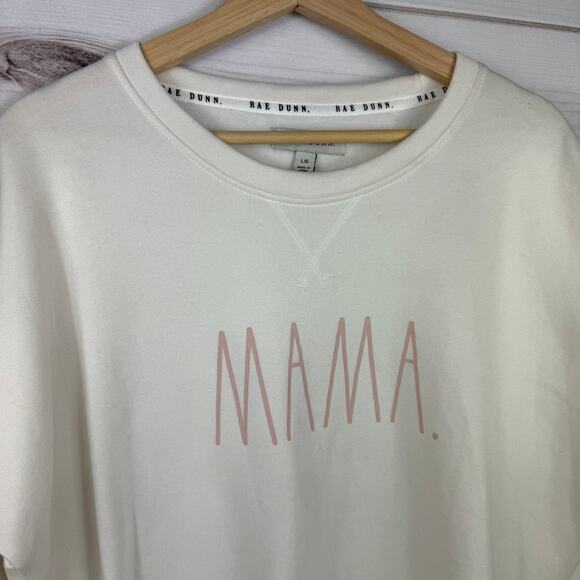 Rae Dunn MAMA crewneck‎ Fleece Lined Pullover Size Large - Picture 2 of 6
